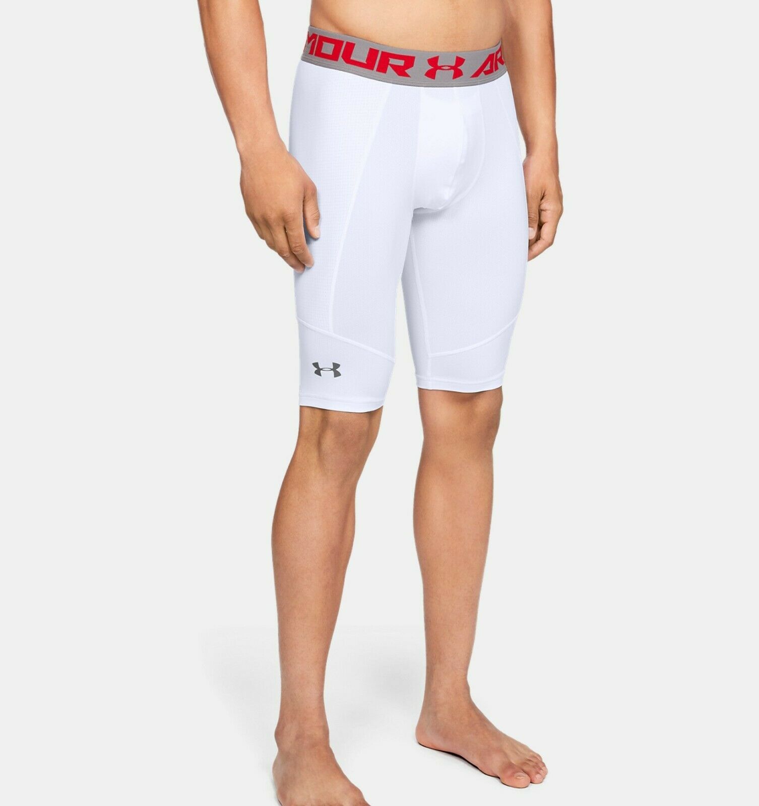 Men's UA Utility Slider Baseball Shorts, Large, White Heatgear Compression