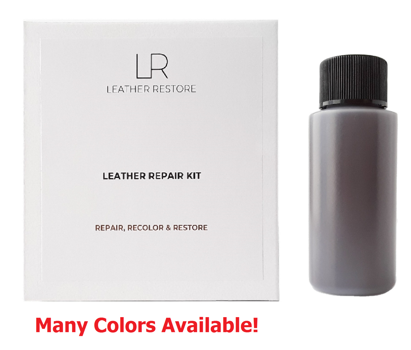 Leather & Vinyl Repair Kit & 1 Oz Ready To Use Color Fix Car Couch Tear Restorer