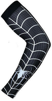 Baseball Basketball Sports Compression Dri-fit Arm Sleeve (spiderman) Black