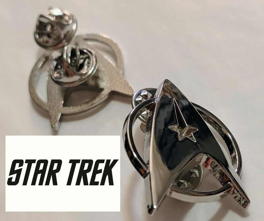 Star Trek Logo Metal Pin brooch Chrome color Collectible gift decor cosplay USA