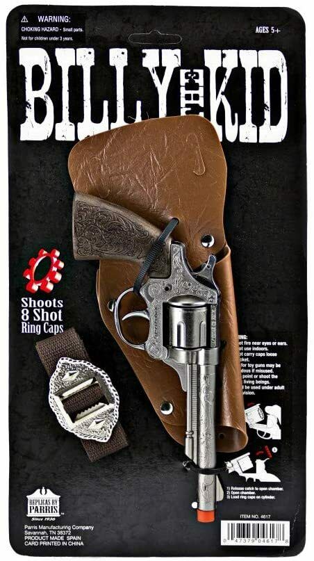 Cap Gun Replica Diecast Western Pistol Revolver Cowboy Prop Toy Billy The Kid