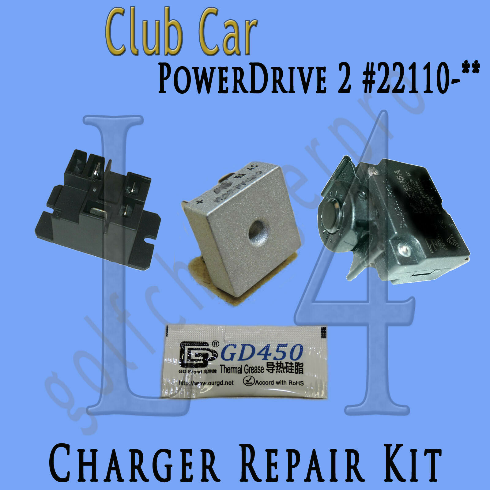Golf Cart 48 Volt Charger Repair Kit For Club Car Powerdrive 2 #22110