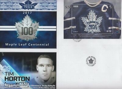 CANADA # 3042.03 TORONTO MAPLE LEAFS 100TH ANNIVERSARY FIRST DAY COVER of $5 S/S