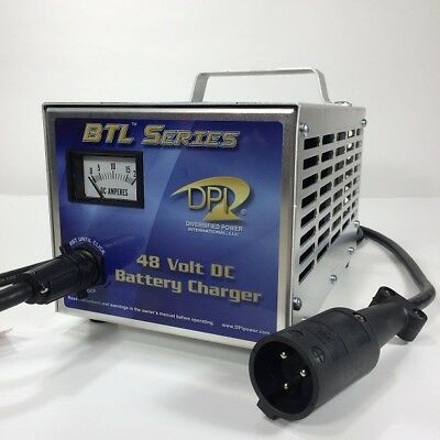 Club Car Powerdrive 48 Volt Golf Cart Battery Charger Round 3 Pin Connector Dpi