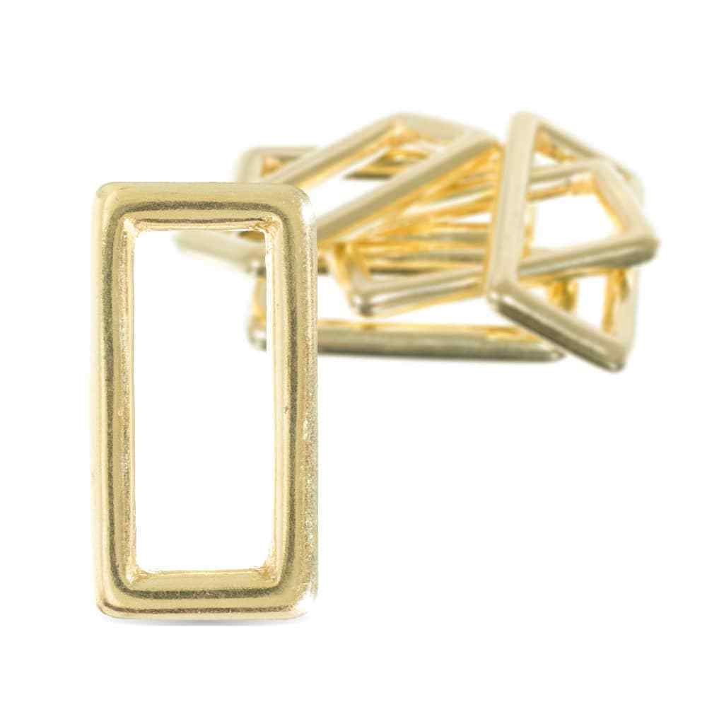 Sand Casted Solid Brass Rectangle Buckle Loop – Multi packs