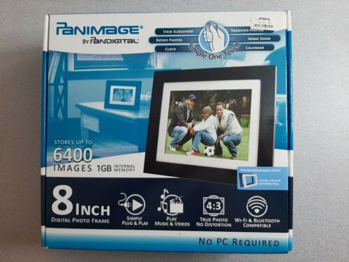 New Panimage By Pandigital 8 Inch Digital Photo Frame 1gb 6400 Images W Remote