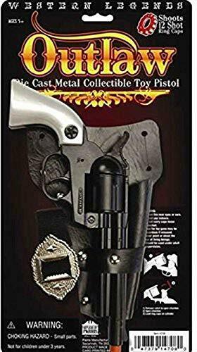 Outlaw Pistol Cowboy Toy Cap Gun Die-cast Pearl Colt 45 Revolver Western Legends