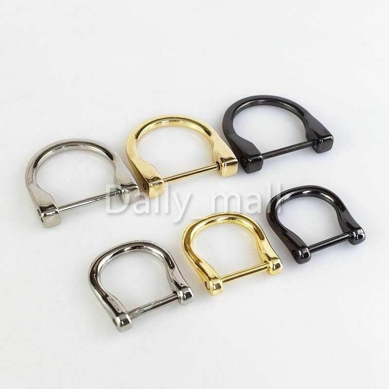 Metal Cast D-ring Shackle Screw Pin Joint Connect Leather Craft Bag Hardware