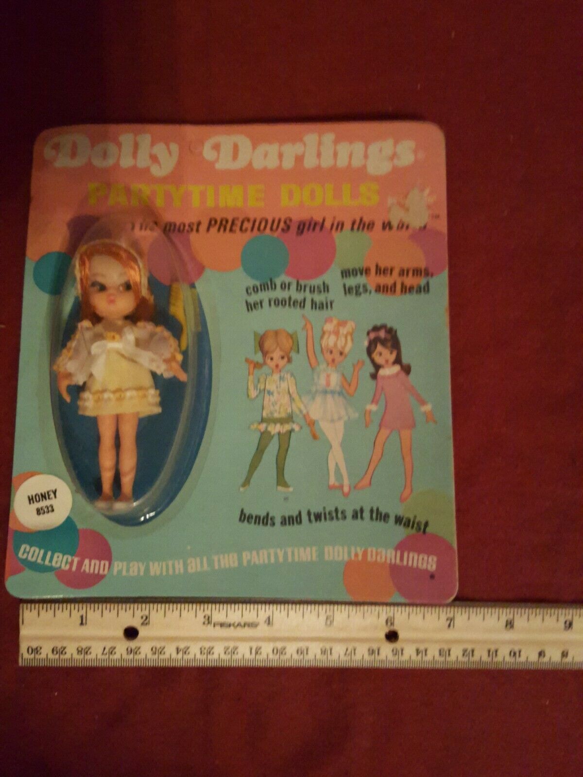 Wow Rare Nos New Vintage 1968 Dolly Darlings 'honey' #8533 Doll Hasbro