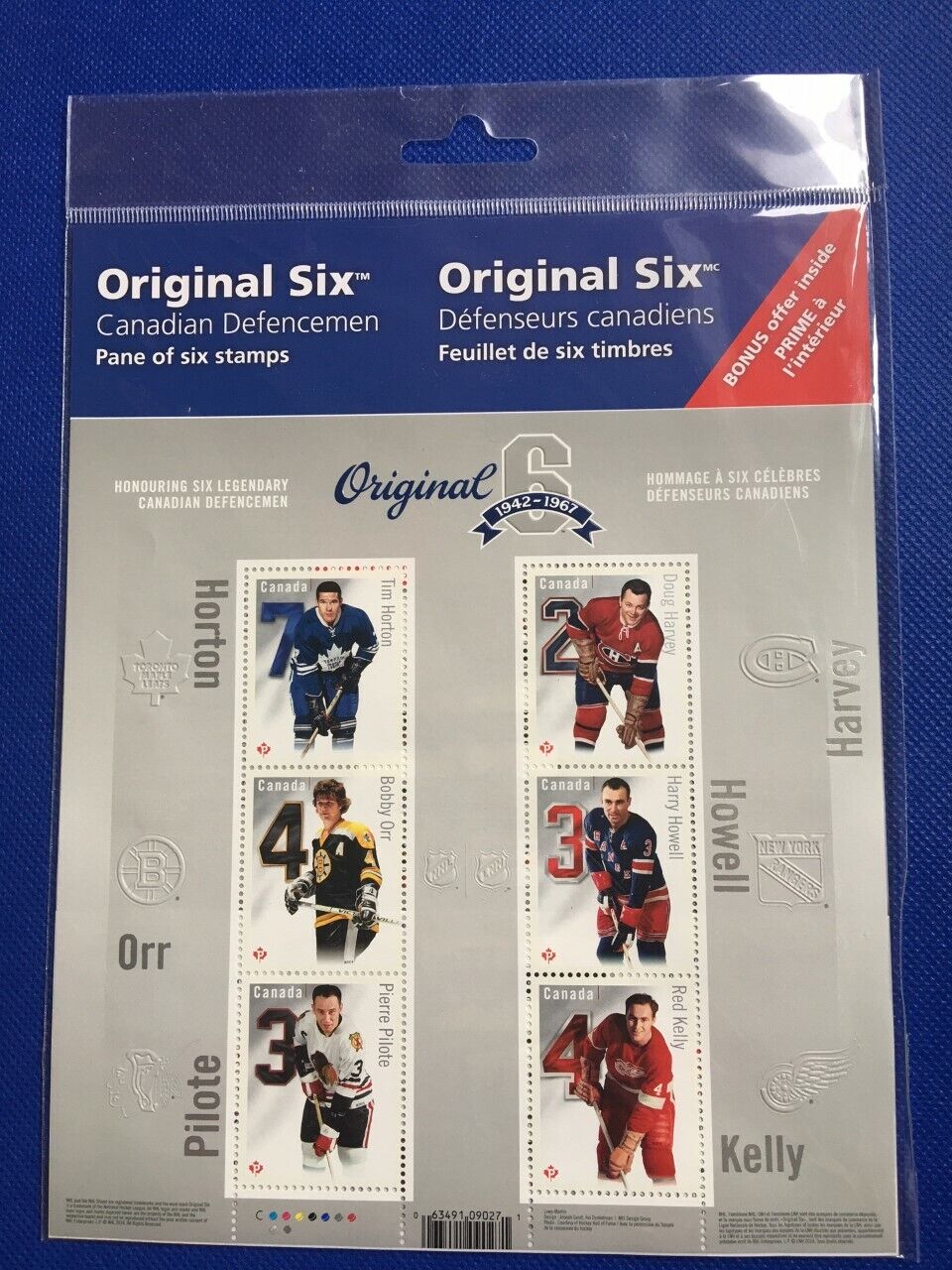 2014 Canada Original Six Canadian Defencemen Pane of 6p Stamps Original Sealed