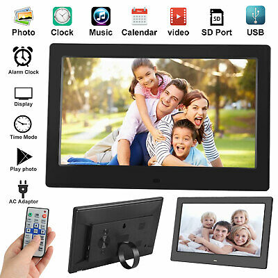 10" Digital Photo Frame Electronic Picture Video Player Movie Album Hd Dispaly