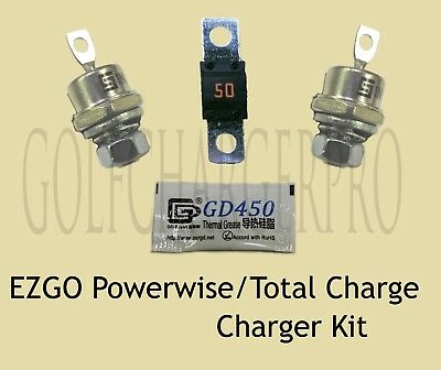 Ezgo Powerwise Total Charge 36 Volt Golf Car Charger Diode Rectifier Fuse Kit